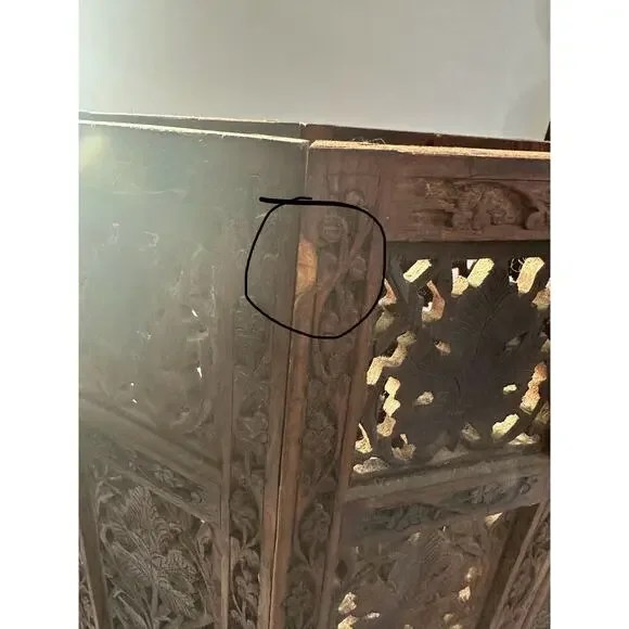 Antique Hand carved Hinged Square / Octagonal, Moroccan Style Table Base.